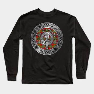 Clan Forrester Crest & Tartan Knot Long Sleeve T-Shirt